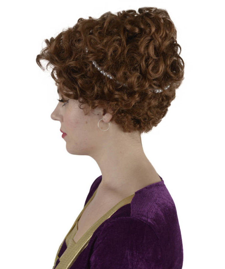 Renaissance lady wig left side view