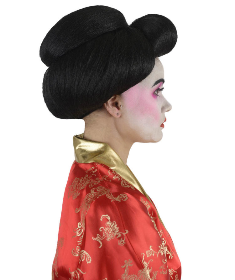 Geisha wig right side view