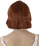 Brown flapper wig back view