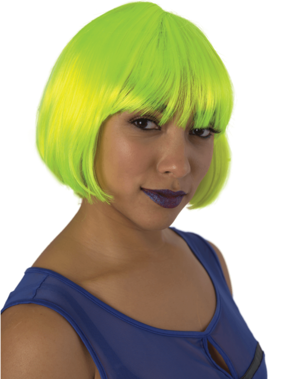 Neon Green Flapper Wig