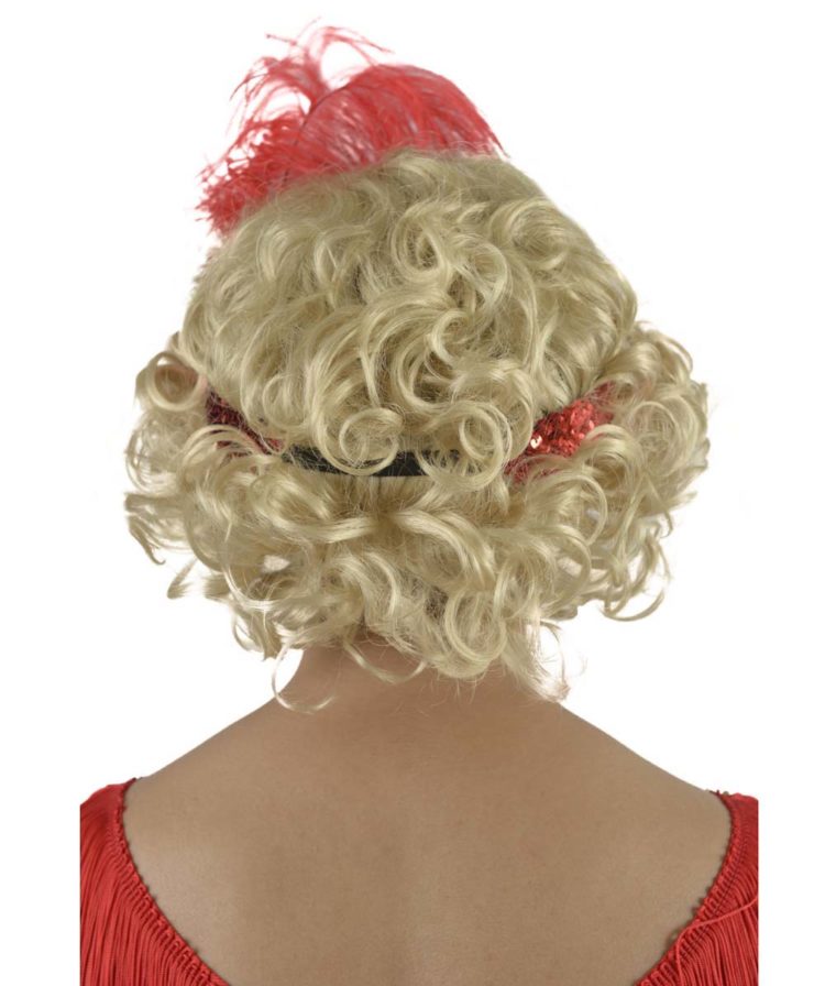 Flapper girl wig back side view