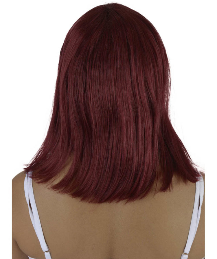 Red Pageboy Wig Back View