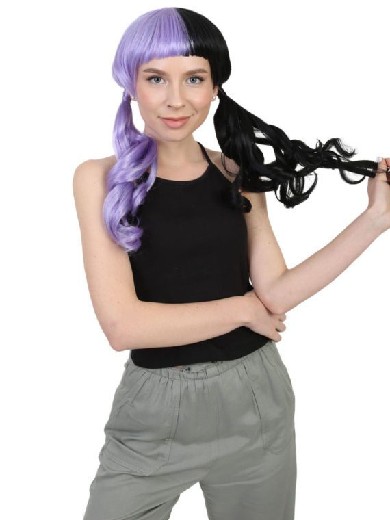 TWO TONE PURPLE PONYTAIL WIG