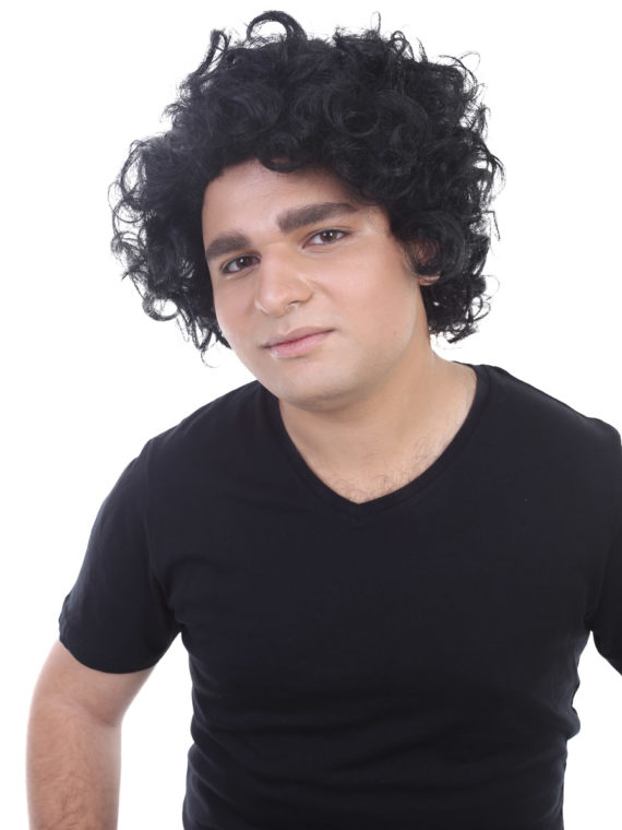 CURLY SINGER WIG FOR MAN